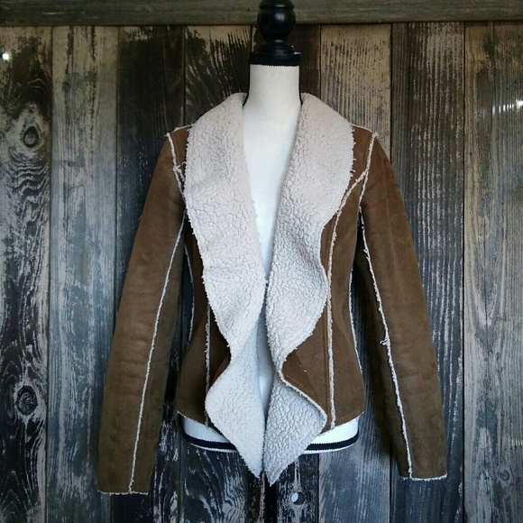 Apt. 9 Jackets & Blazers - SOLD*Marlboro Style Shearling Faux Suede Jacket